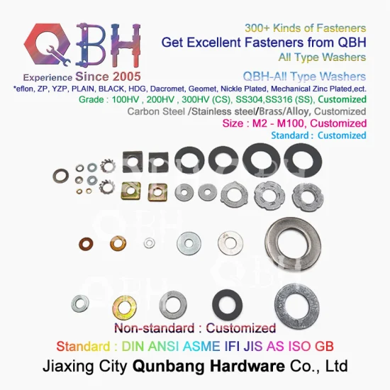 Qbh OEM ODM DIN125 Flat Brass Copper DIN 125 Phosphor Bronze Washers